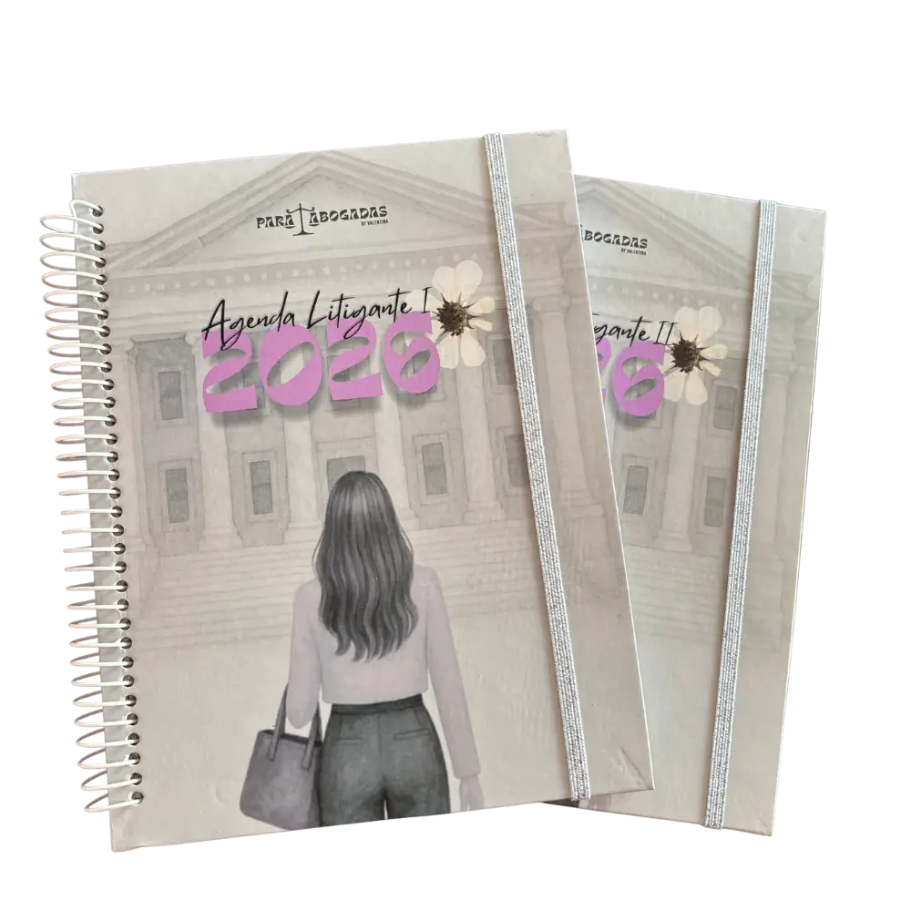 Detalle de portada de Agenda Litigante 2026
